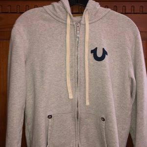 Gray true Religion hoodie